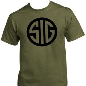 SIG GUN, COOL ARMY GREEN T-SHIRT T-1000